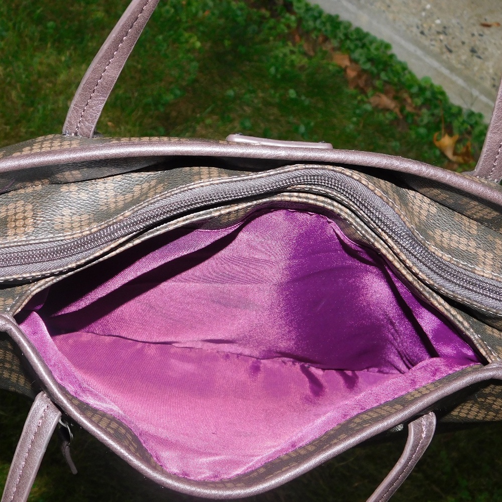 Franco Sarto Brown and Tan Tote Hand Bag - Picture 3 of 7